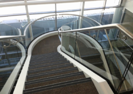 Image showing a stainless steel balustrade and handrail, inside commercial offices, constructed by Stainless Works