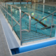 Image showing a stainless steel handrail inside a pool and recreation centre, constructed by Stainless Works