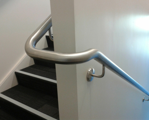 Image showing a continuous handrail constructed by Stainless Works